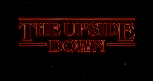 The upside down text